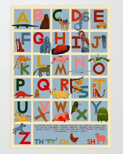 ABC ANIMAL ALPHABET  —    An Art Print to Help Your Little Budding Bookworm