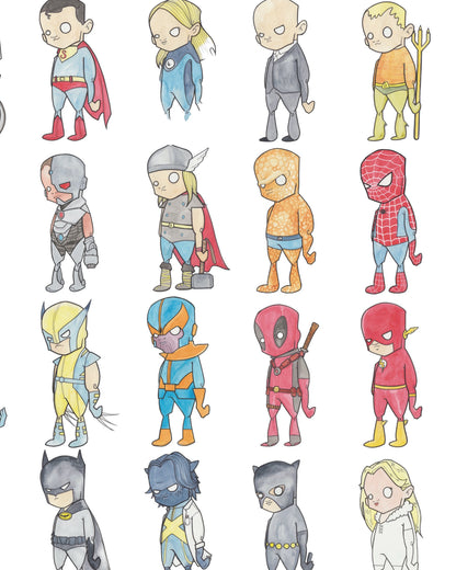 LITTLE HEROES - Fine Art Print For the Superheroes Saving The Planet