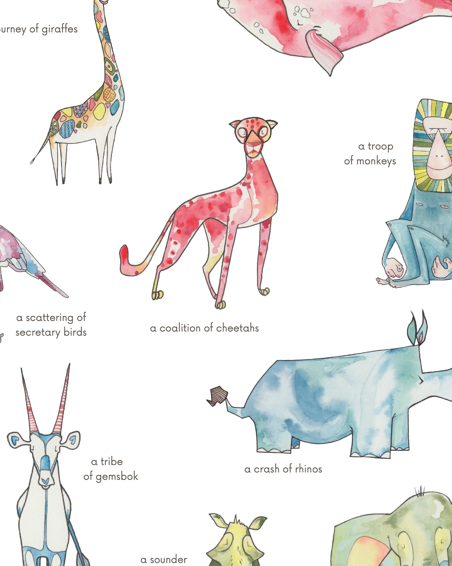 Sunny Creatures - Fine Art Print of the Beautiful Animals from the Motherland